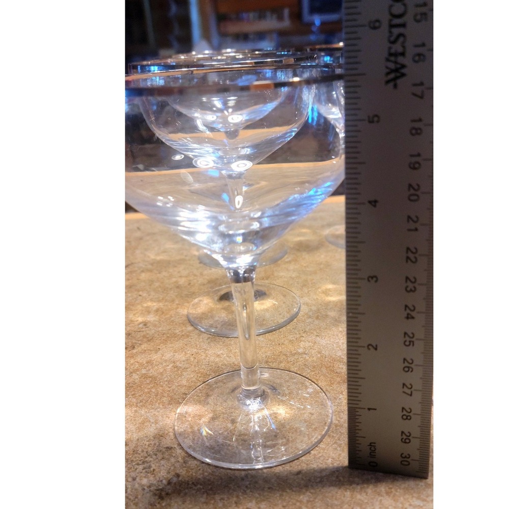 Set of 2 Lenox Ariel Champagne Coupe Glasses Crystal Vintage Style Barware - Picture 4 of 8